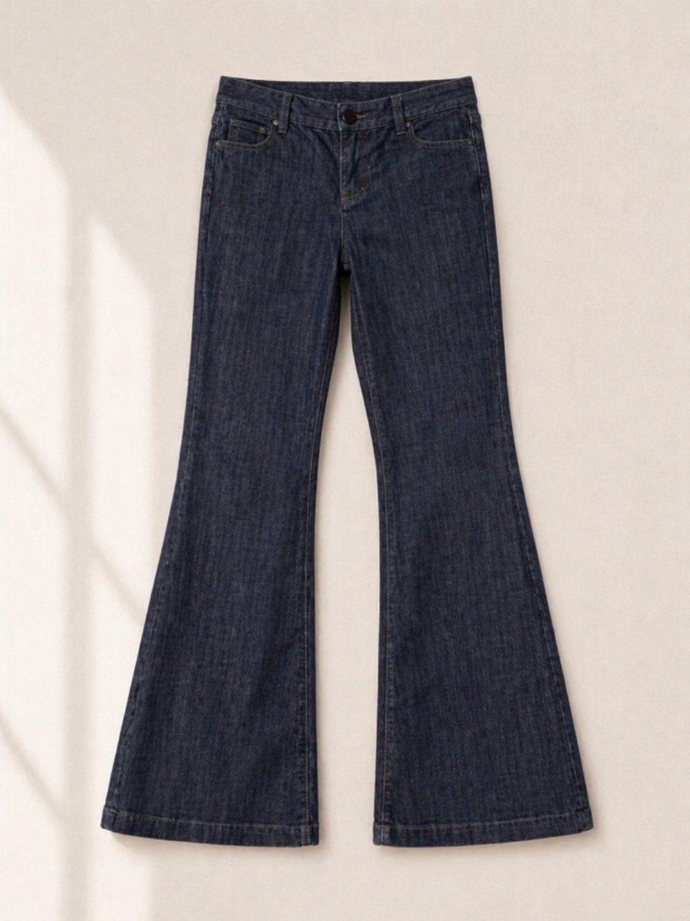 Club Monaco True Flare Jeans 26 Dark Wash 10” Leg Opening Y2K Trouser Fit - Picture 2 of 12